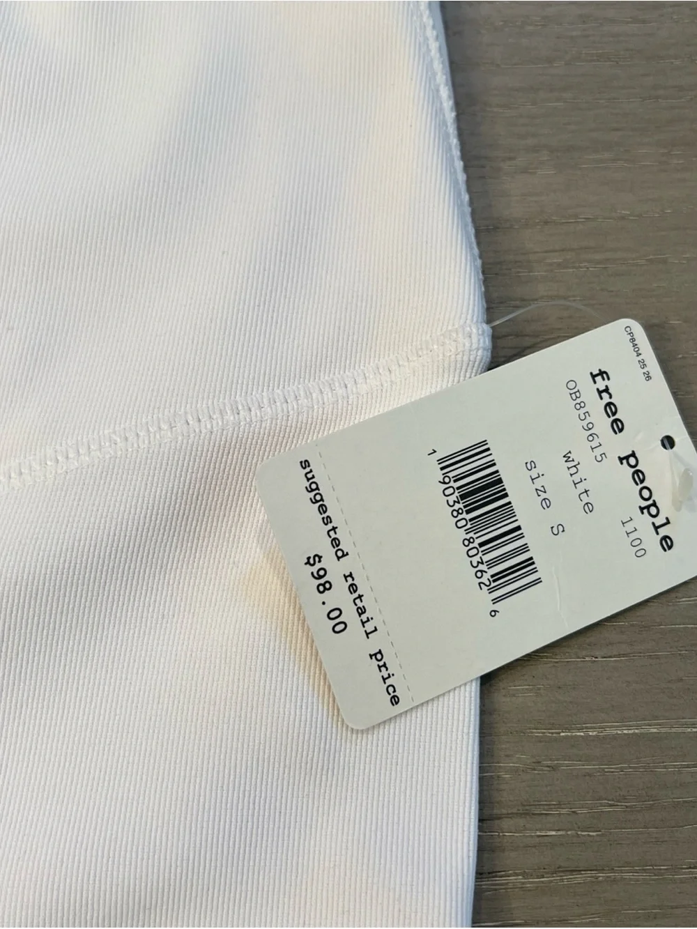 NWT Free People Movement Women's White Yoga Leggings S Pull-On Stretch MSRP $98